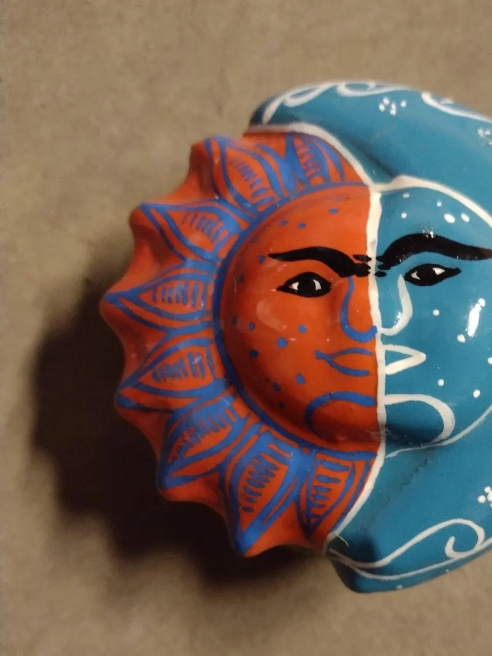 NWT Trinket Jewelry Box from Mexico in Hand Painted Bright Bold Colors